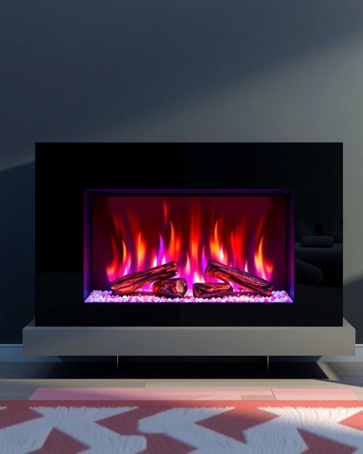 Electric Fireplace with LED Effects