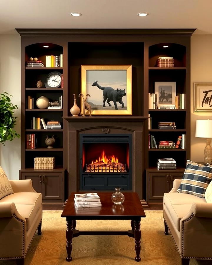 Electric Fireplaces with Bookshelves