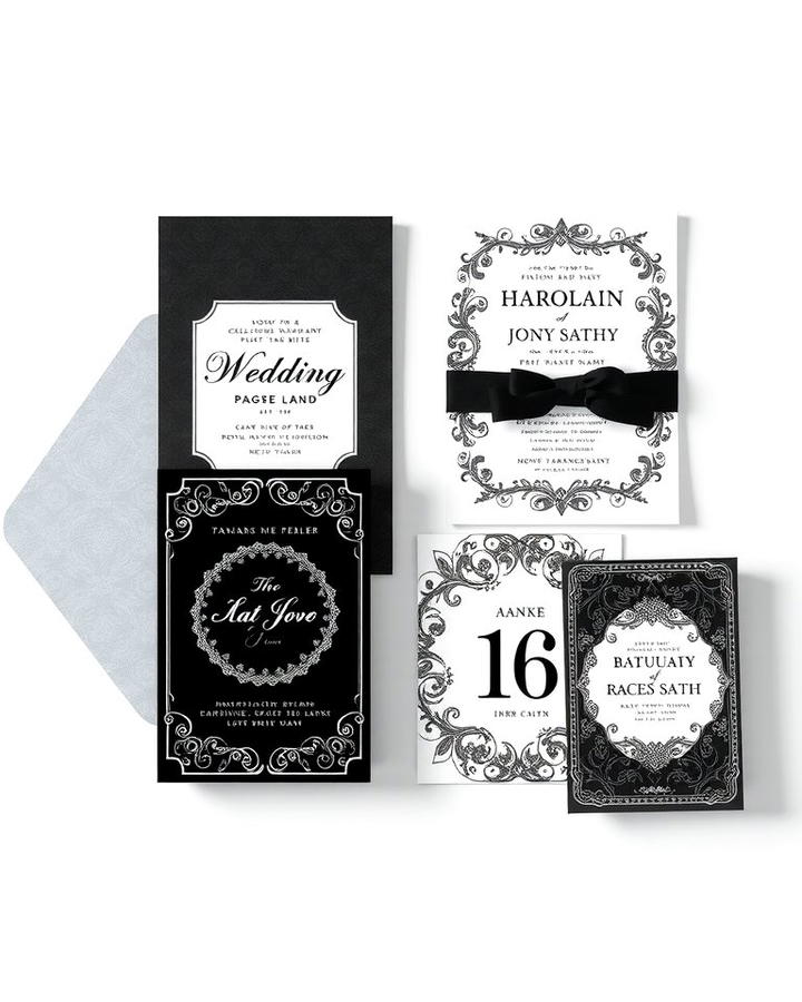 Elegant Black and White Invitations