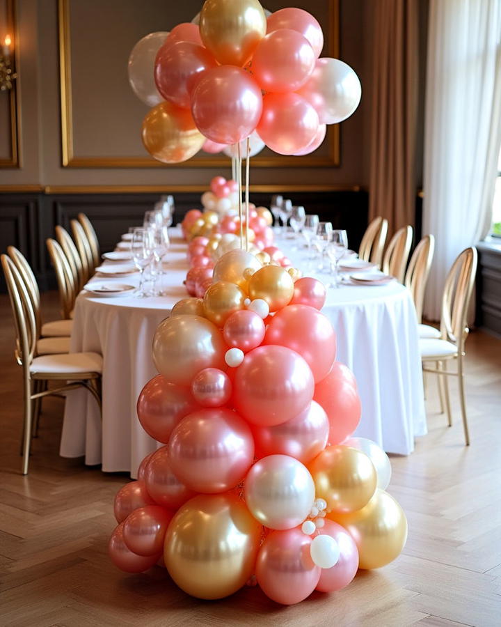 Elegant Layered Balloon Table Runner