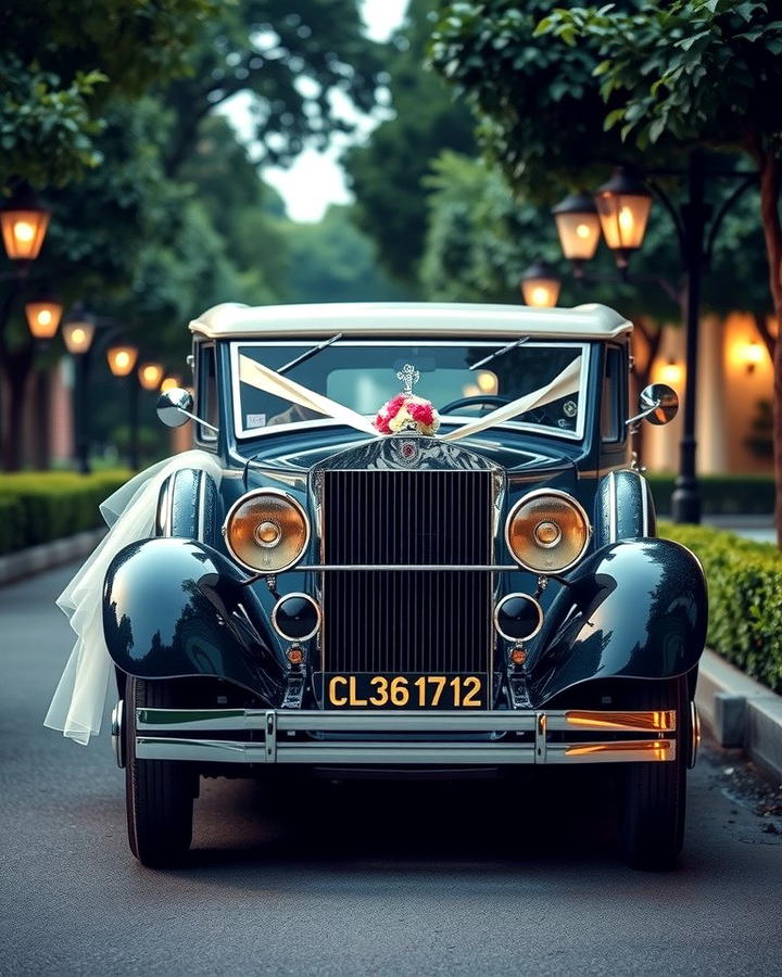 Elegant Vintage Car Arrival