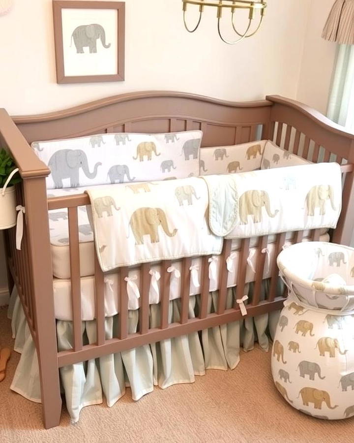 Elephant Themed Crib Bedding