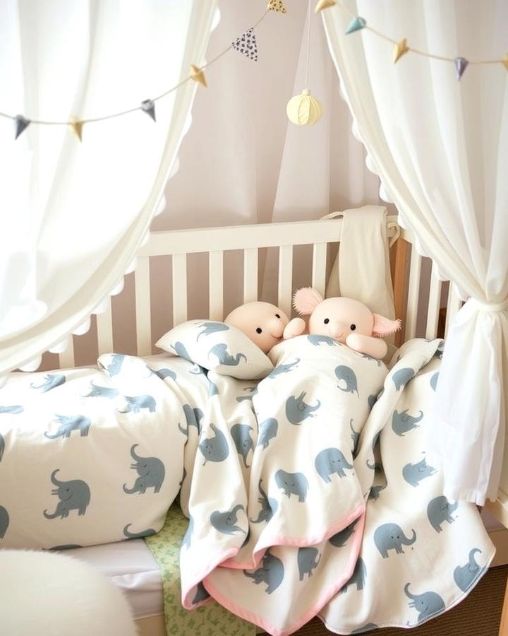 Elephant Themed Swaddle Blankets