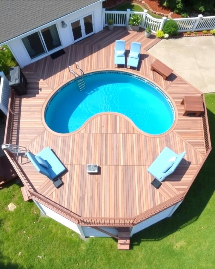 Elevated Deck with Poolside Seating