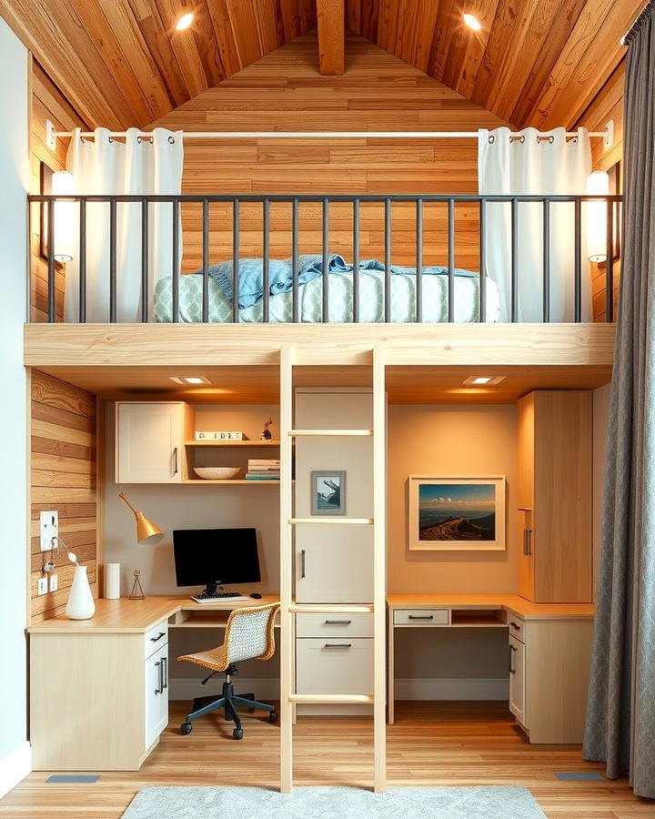 Elevated Loft Bed Nook