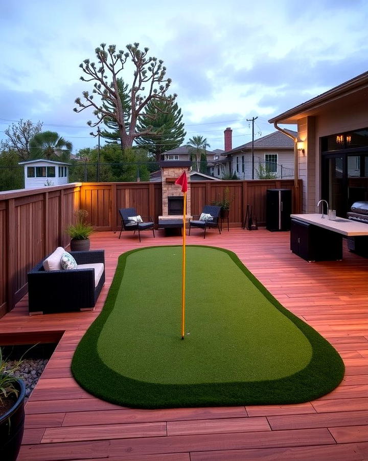 Elevated Putting Green on a Deck