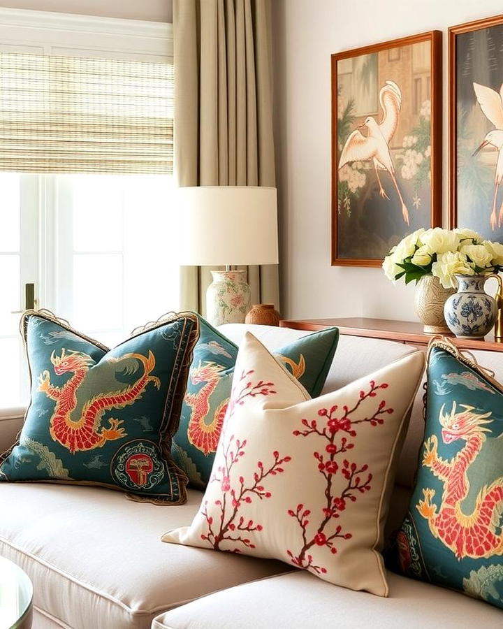 Embroidered Throw Pillows