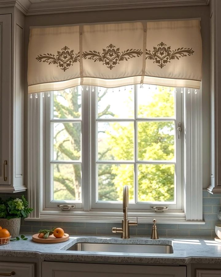 Embroidered Valances for Artistic Detail