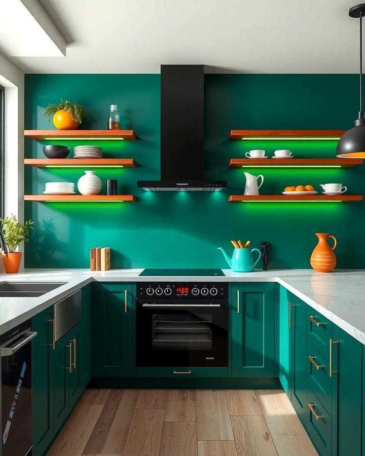 Emerald Green Accent Wall