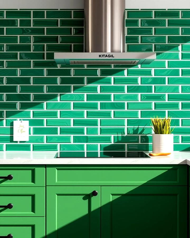 Emerald Green Backsplash Tiles