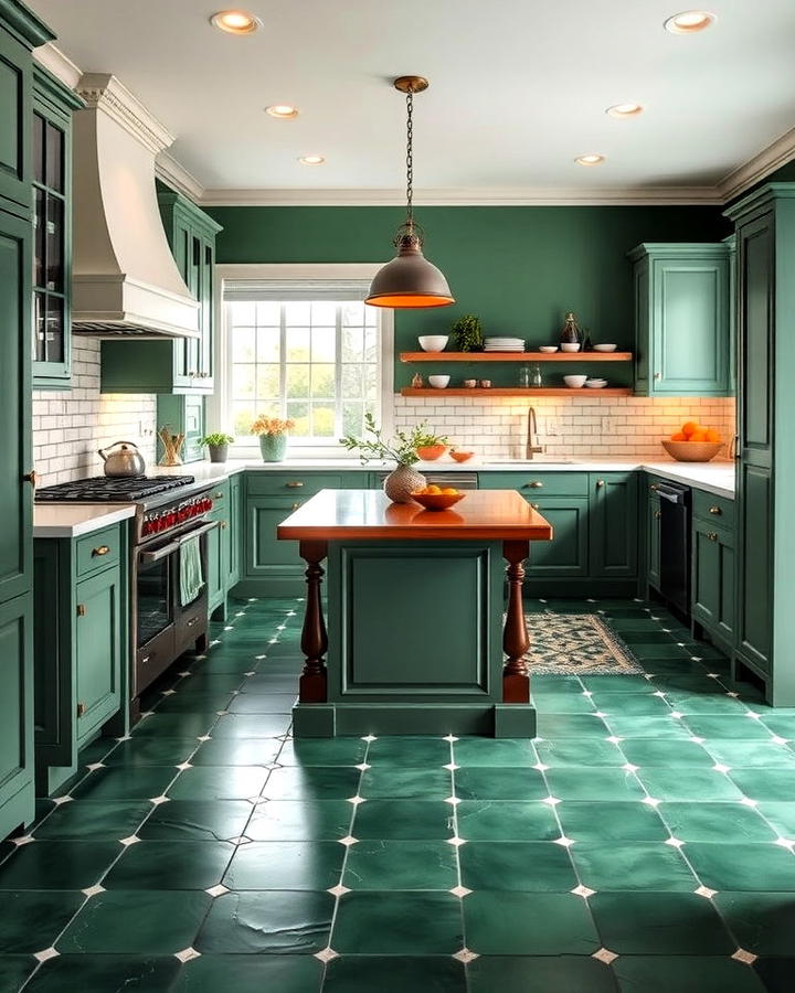 Emerald Green Floor Tiles