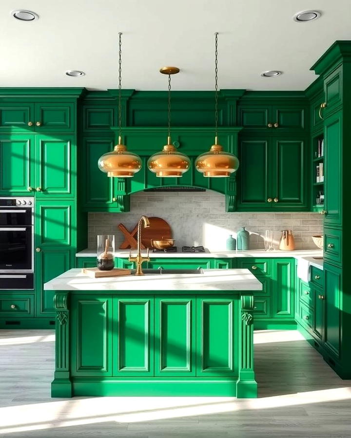 Emerald Green Island as a Focal Point