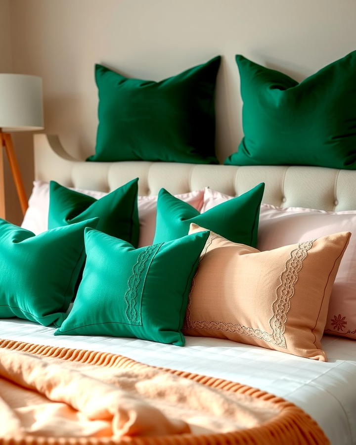 Emerald Green Throw Pillows