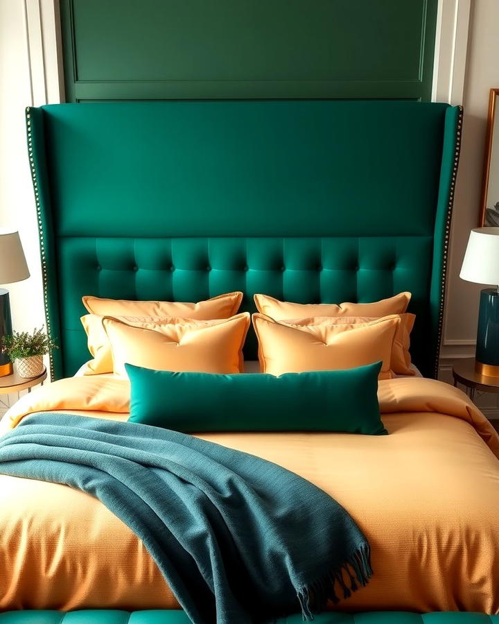 Emerald Green Upholstered Headboard