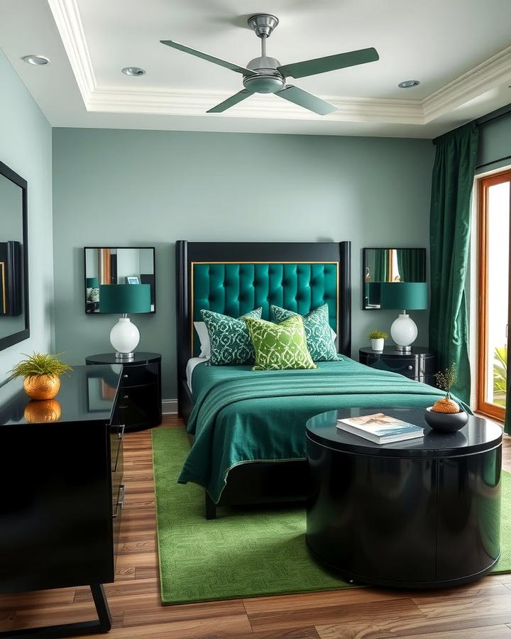 Emerald Green and Black Contrast