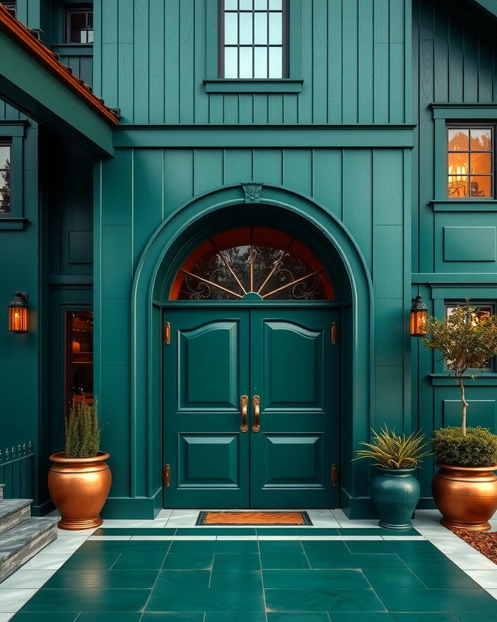 Emerald Green with Copper Accents