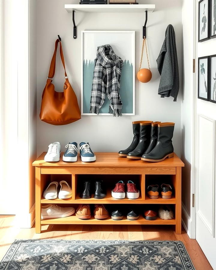 Entryway Boot Bench with Hidden Storage