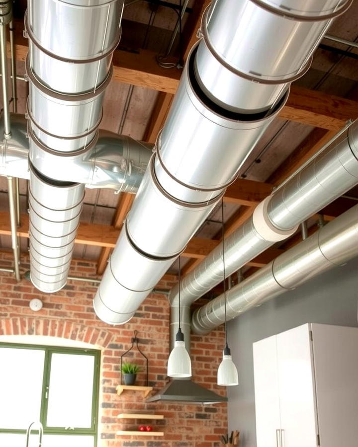 Exposed Ductwork for Industrial Style