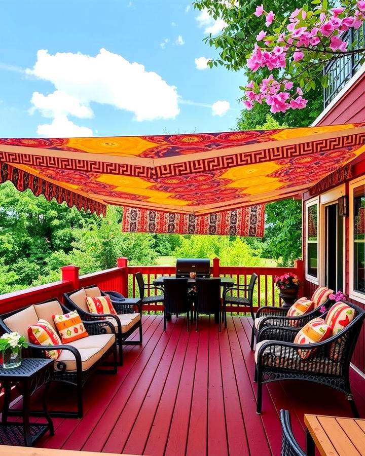 Fabric Awning in Bold Patterns