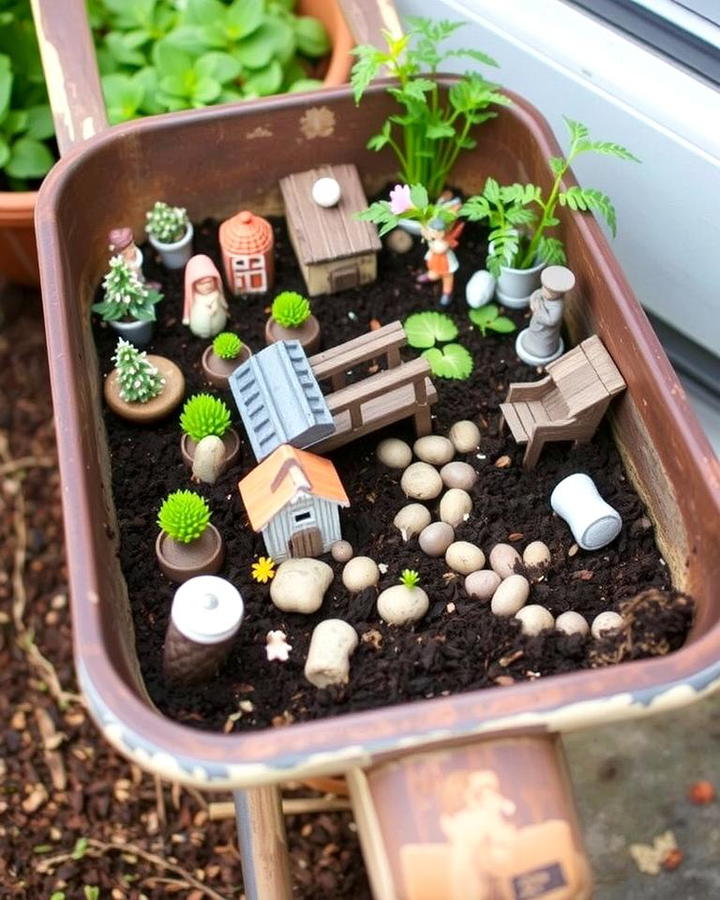 Fairy Garden in a Wheelbarrow