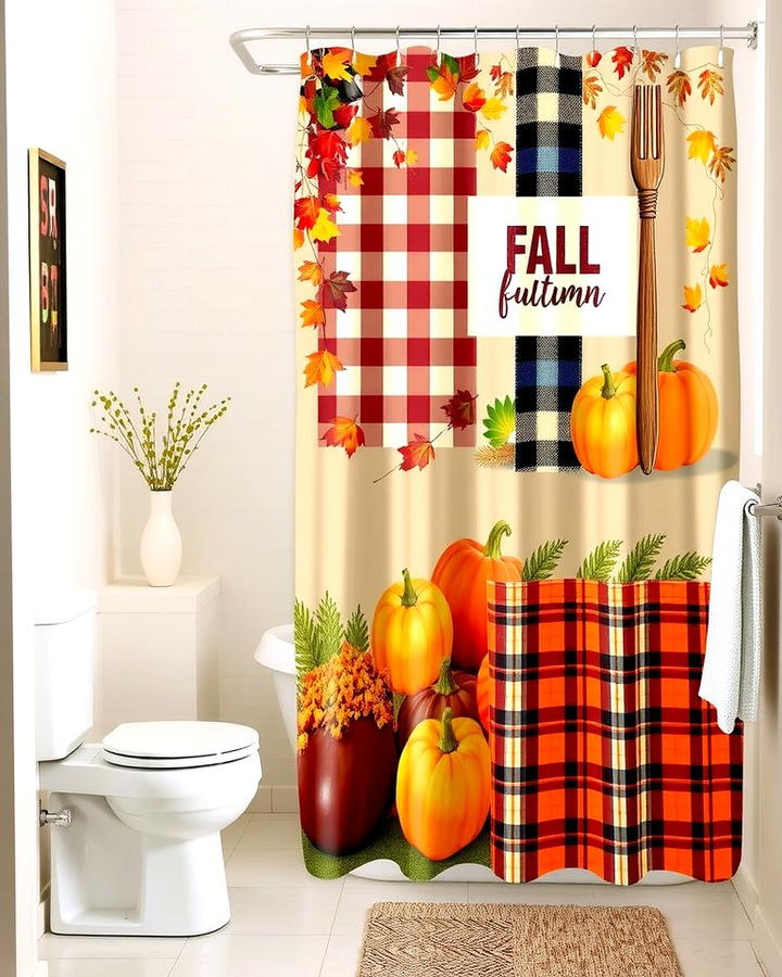 Fall Themed Shower Curtains