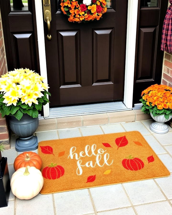 Fall themed Doormat for Front Door