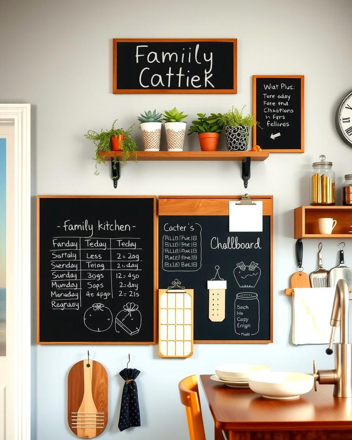 Family Friendly Chalkboard Command Center