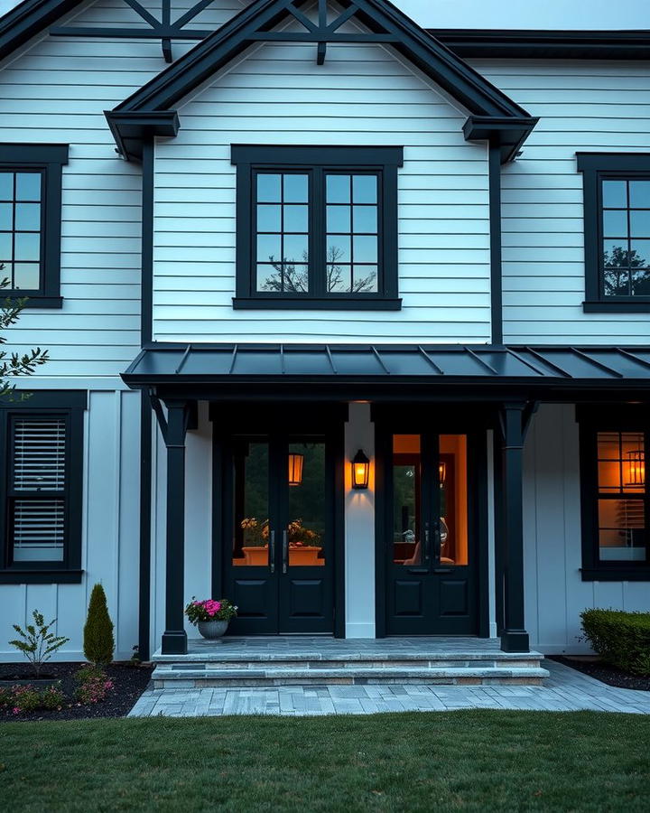 Farmhouse Appeal with Black Trim