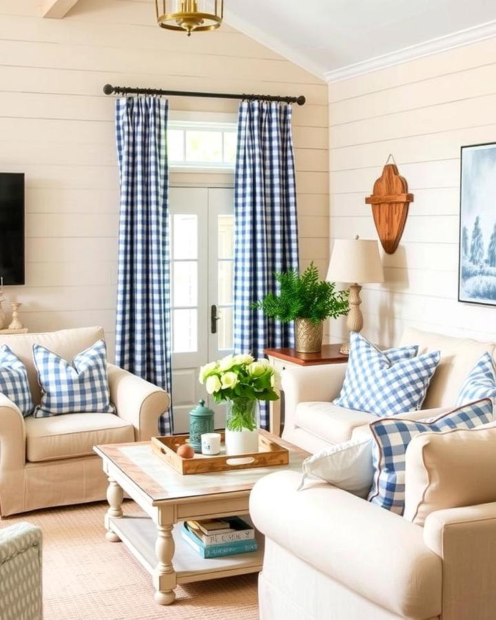 Farmhouse Chic with Blue and Beige Tones