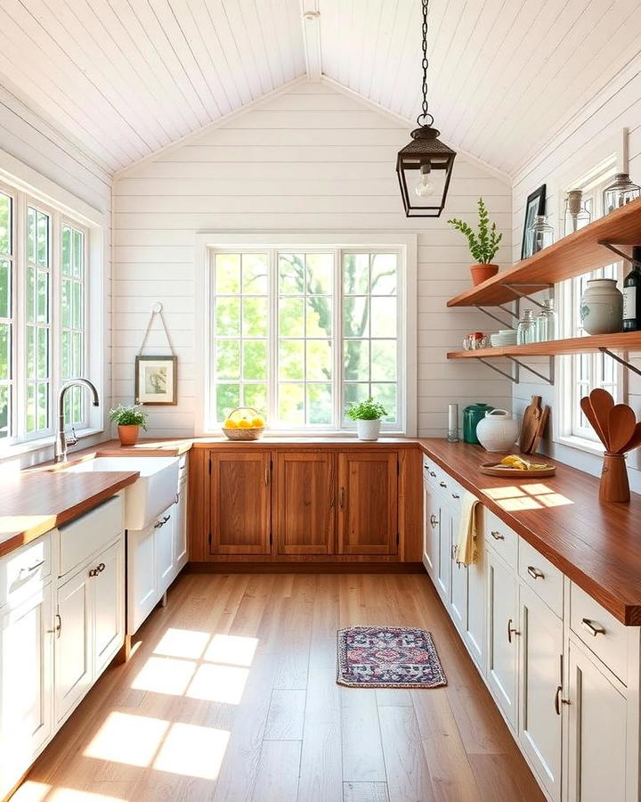 Farmhouse Sunroom Kitchen