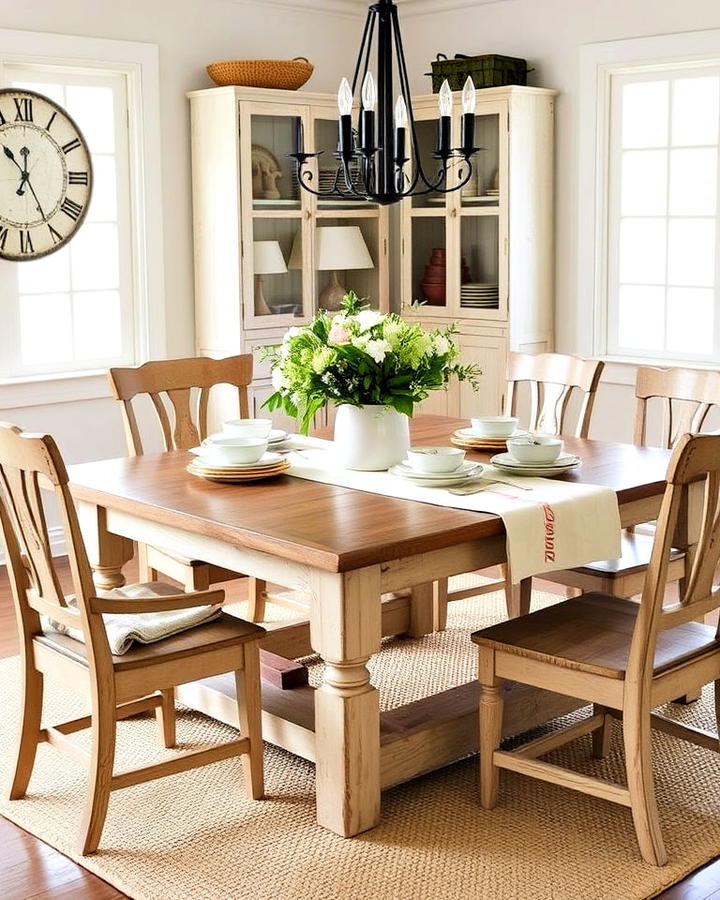 Farmhouse style Dining Table Idea