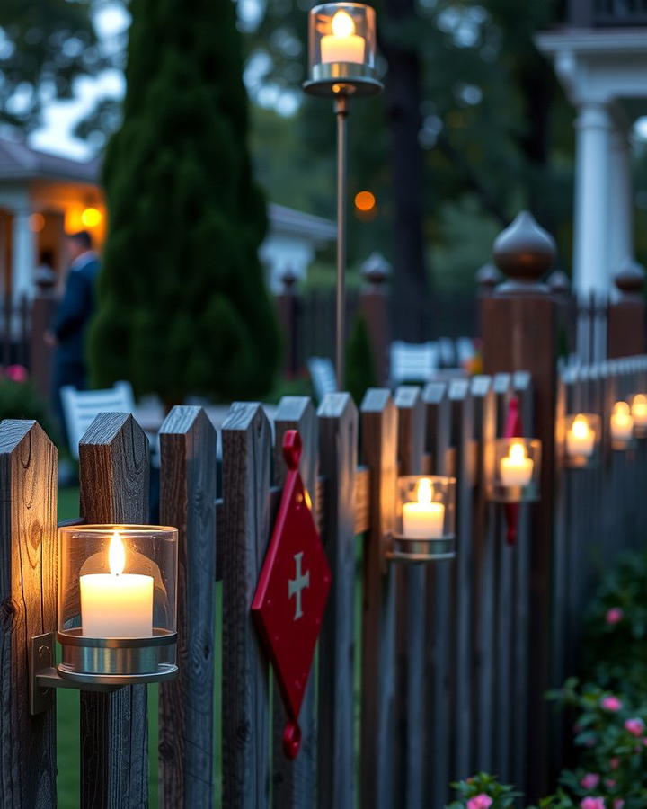 Fence Mounted Candle Holders