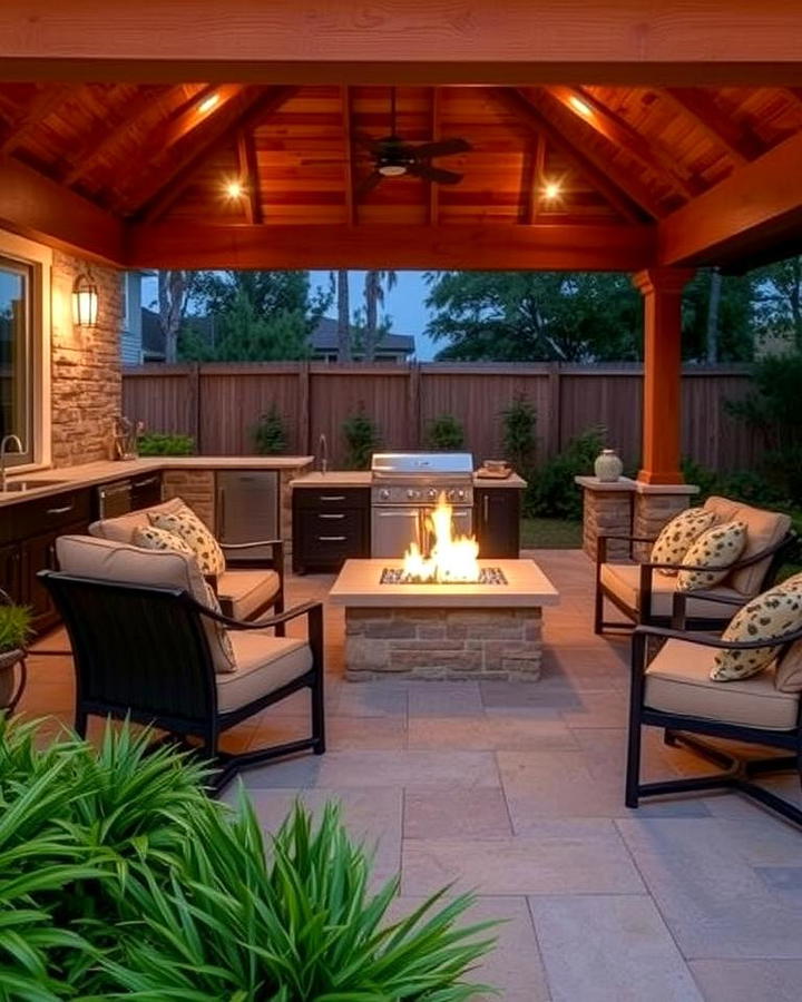 Fire Pit Dining Area