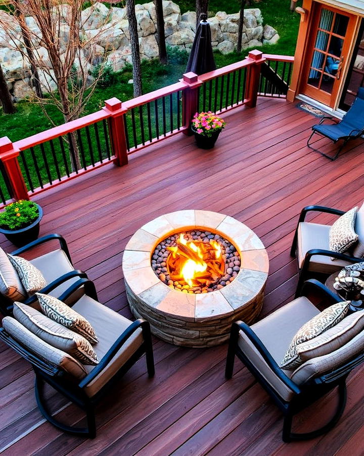 Fire Pit Focal Point on Deck