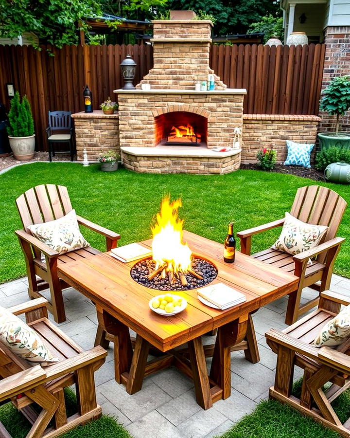 Fire Pit Table Combo