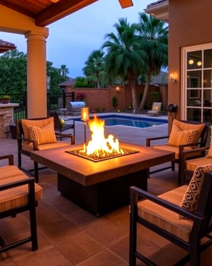 Fire Pit Table for Warmth