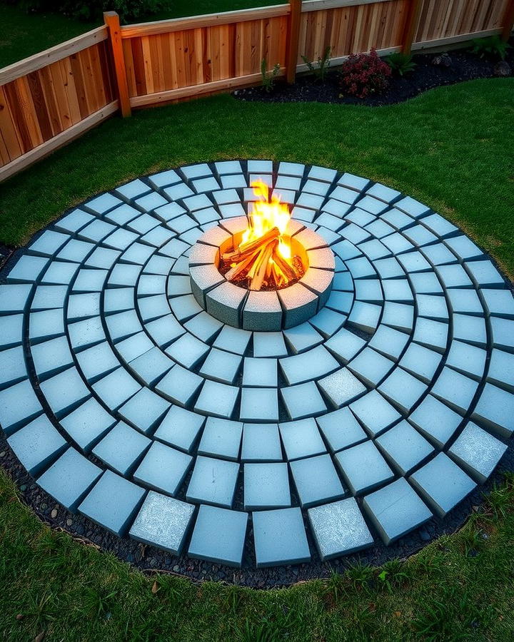 Fire Pit with Circular Paver Seating Area