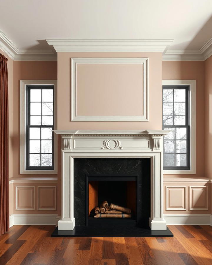 Fireplace Framed with Accent Molding