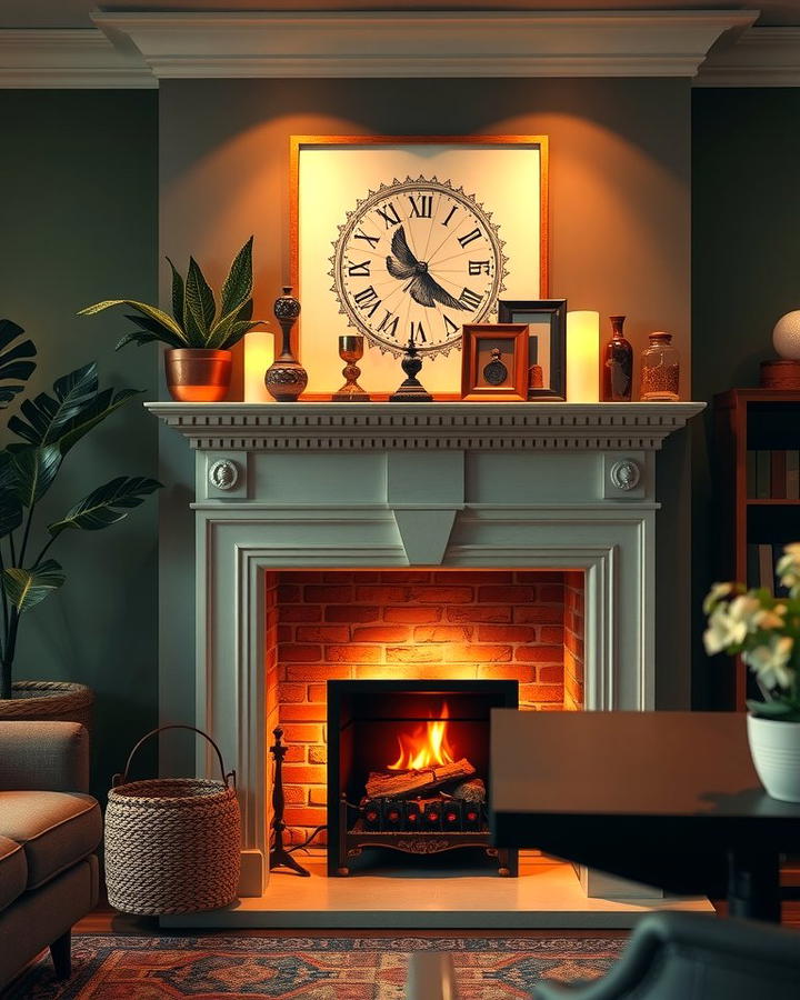 Fireplace with Mantel Display