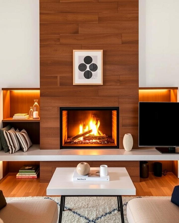 Fireplaces with Built In Seating