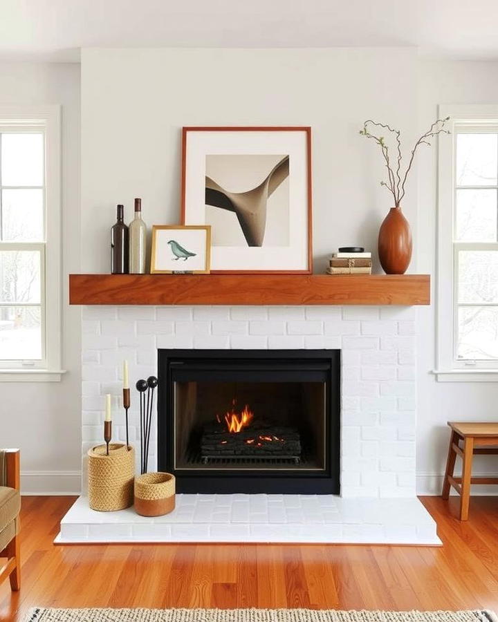 Fireplaces with Wooden Mantels