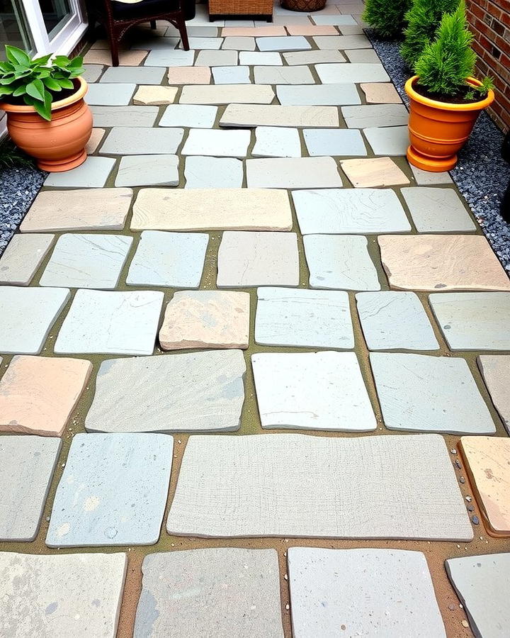 Flagstone Patio with Gravel Accents