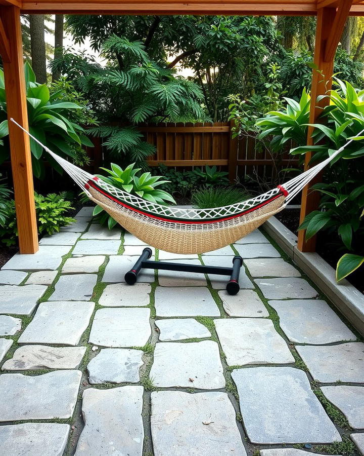 Flagstone Patio with Hammock