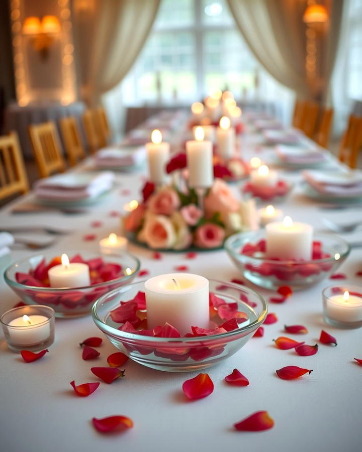 Floating Candle Display with Flowers