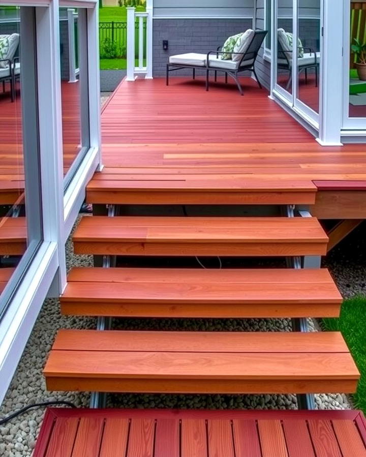 Floating Deck Steps for a Modern Look