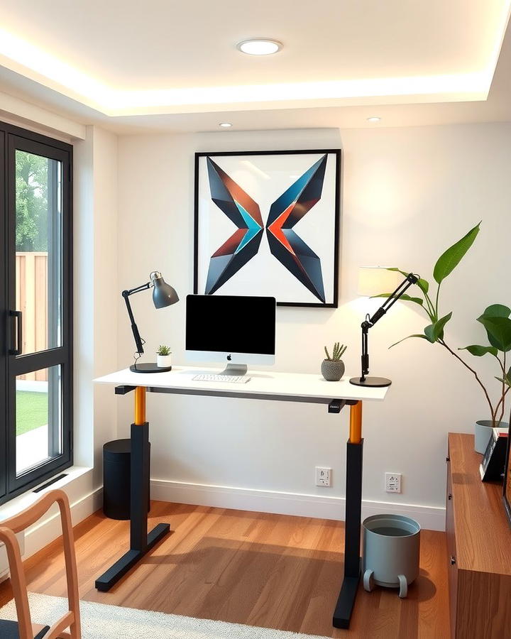 Floating Desk with Adjustable Height