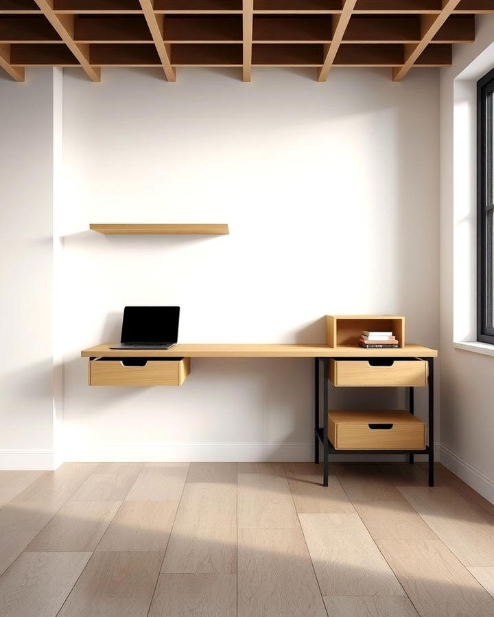 Floating Desk with Storage