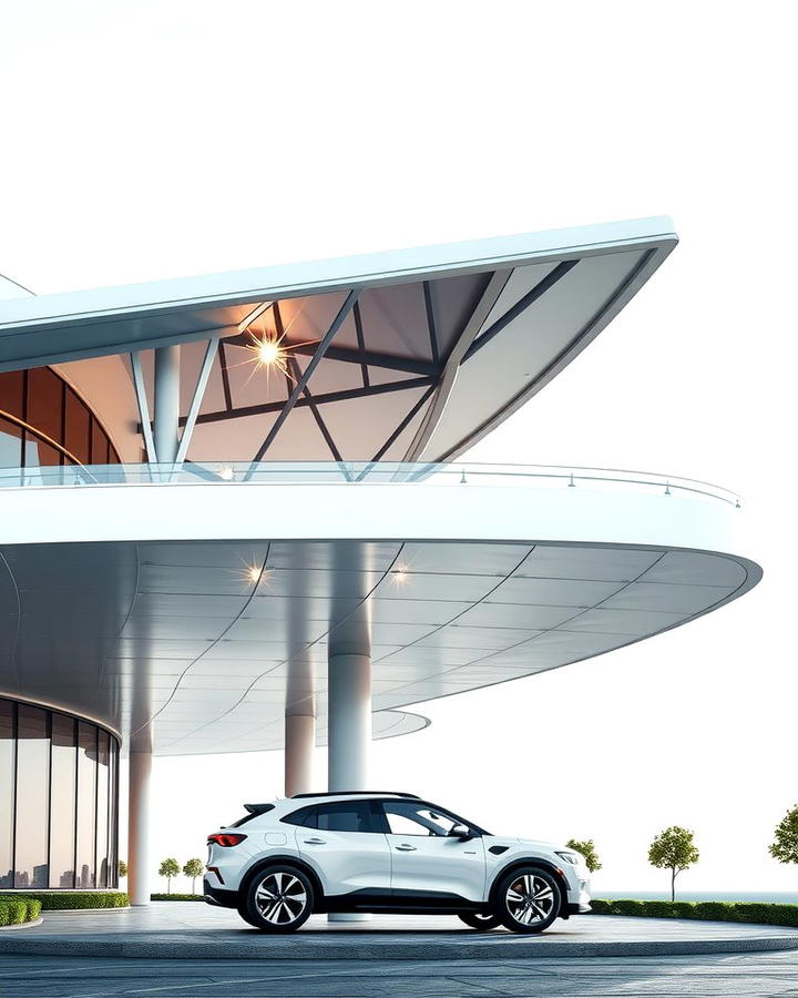 Floating Roof Car Porch