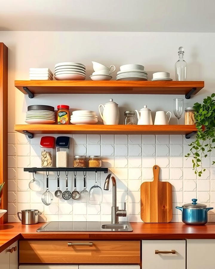 Floating Shelves for Kitchen Storage