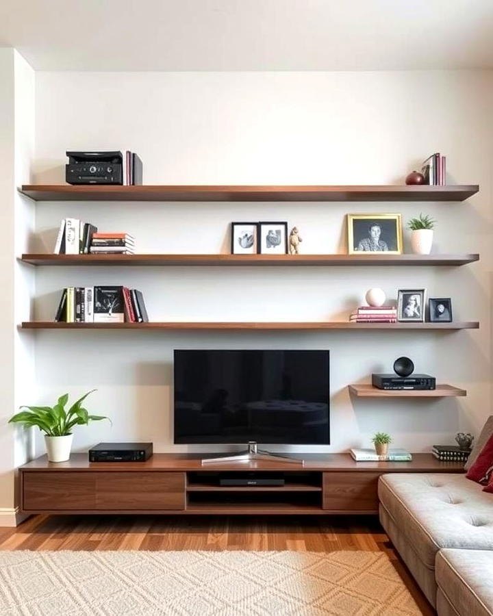 Floating Shelves for Minimalist Storage